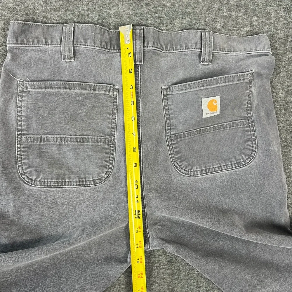 Carhartt Work Pants Mens 36x34 Gray Straight Fit Canvas Carpenter Utility